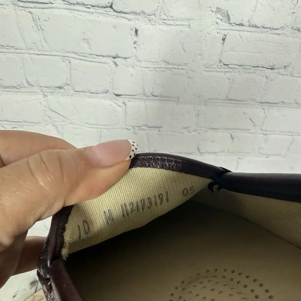 SAS Womens 10 M Burgundy Leather Loafers Tripad Comfort Made in USA Shoes